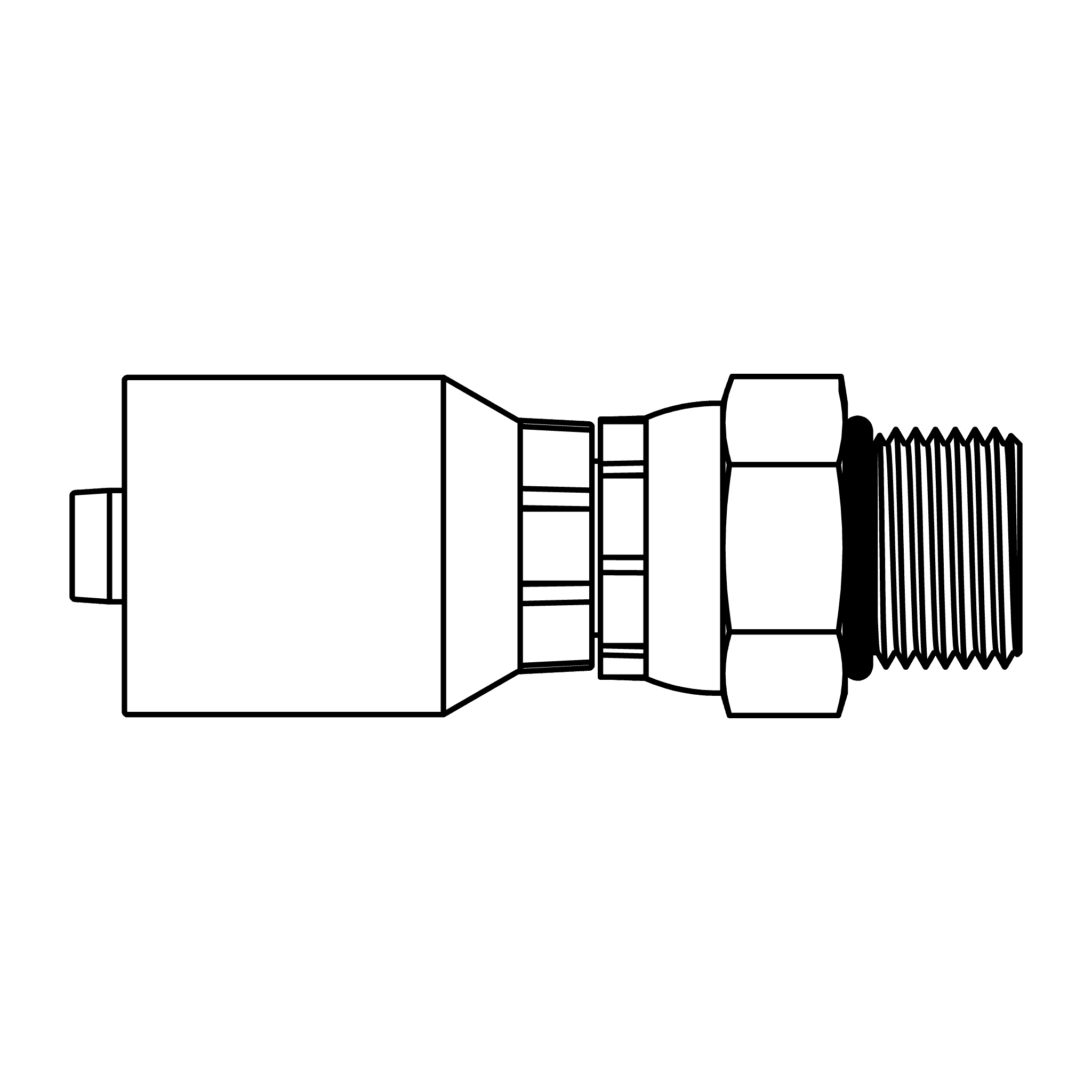 K Series-Wire Braided (Non Skive) to O-Ring Swivel