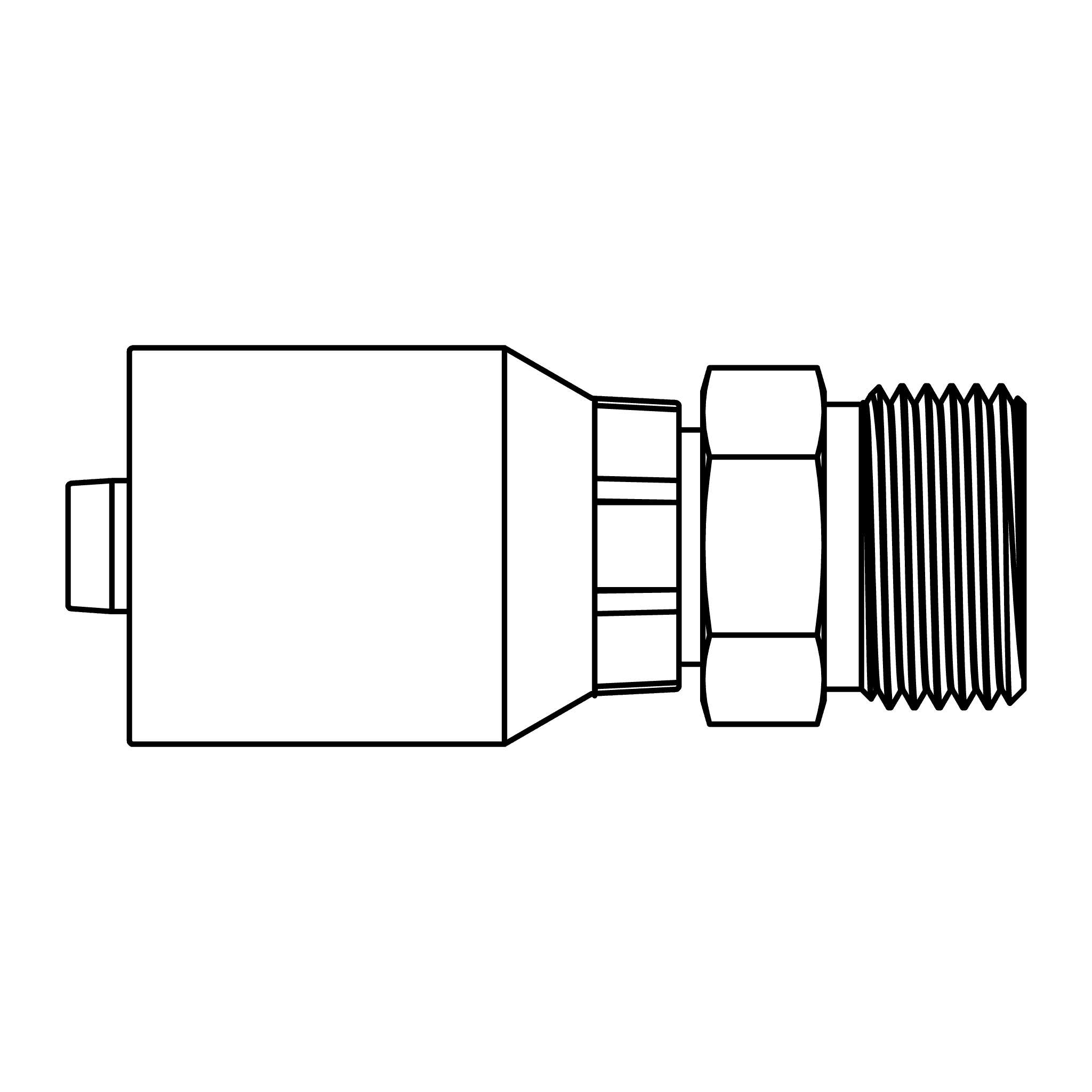 J Series-Four Spiral & Wire Braided (Non Skive) to Kobelco