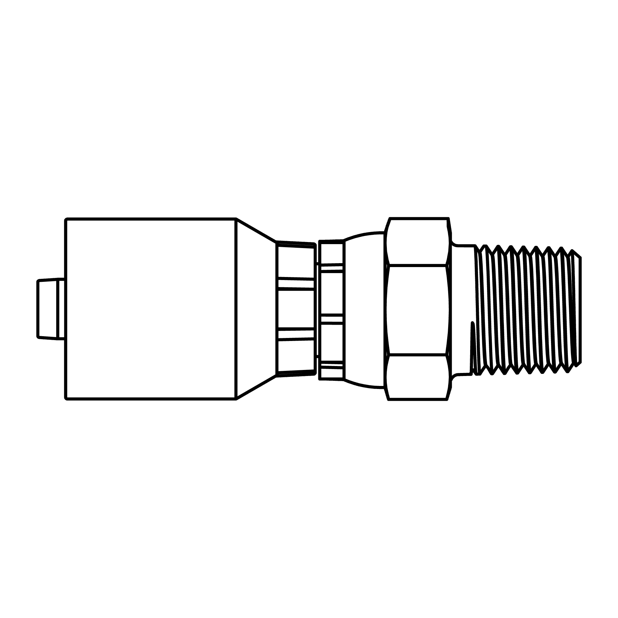 K Series-Wire Braided (Non Skive) to Pipe Swivel