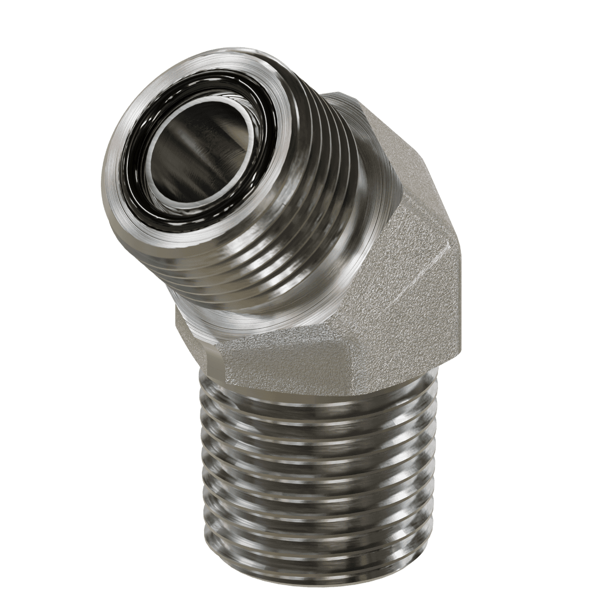 ORFS to Pipe Elbow 45°