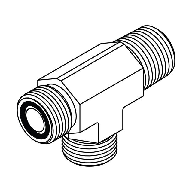 ORFS to Pipe Run Tee