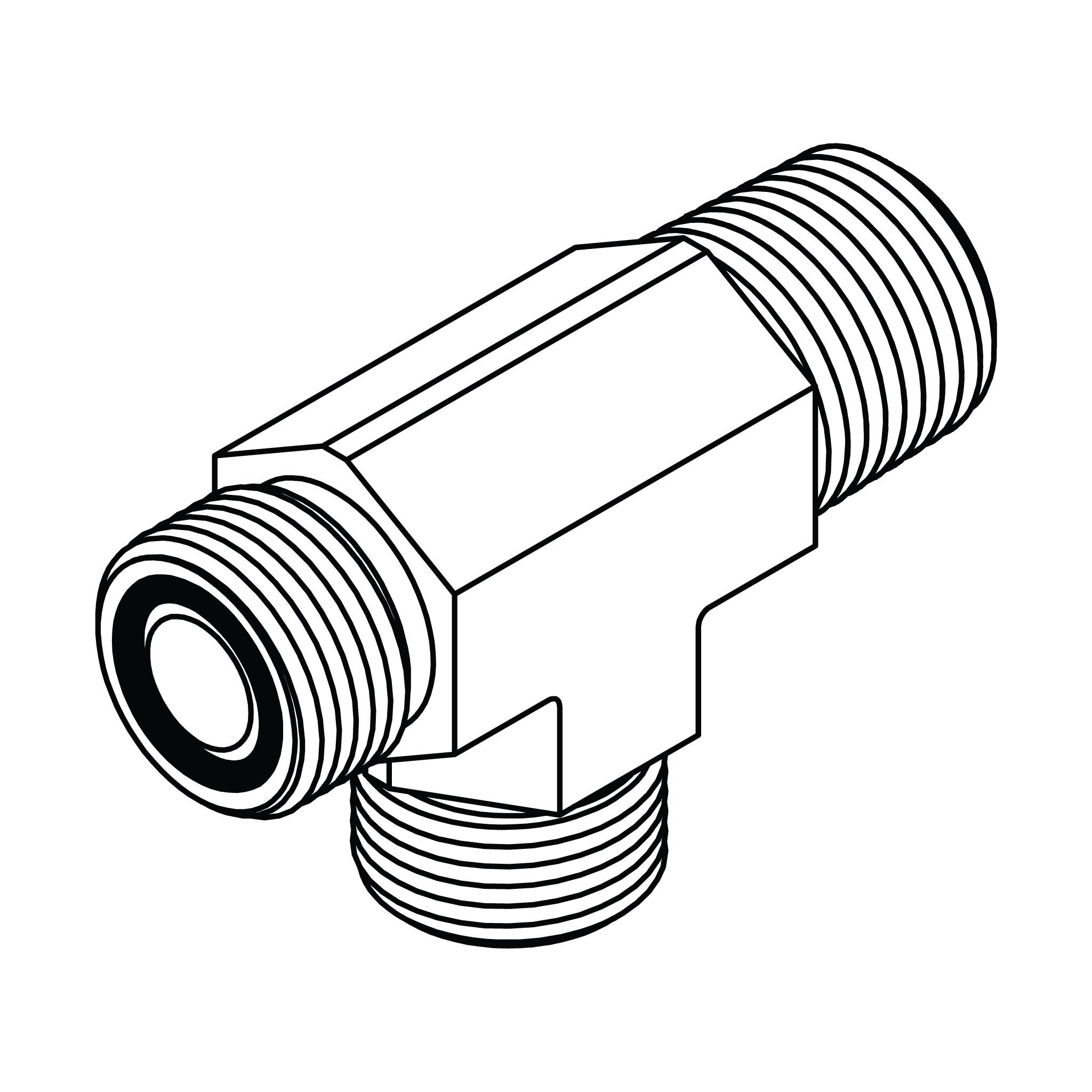 ORFS to Pipe Run Tee