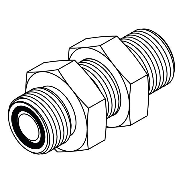 ORFS Bulkhead Union with Locknut