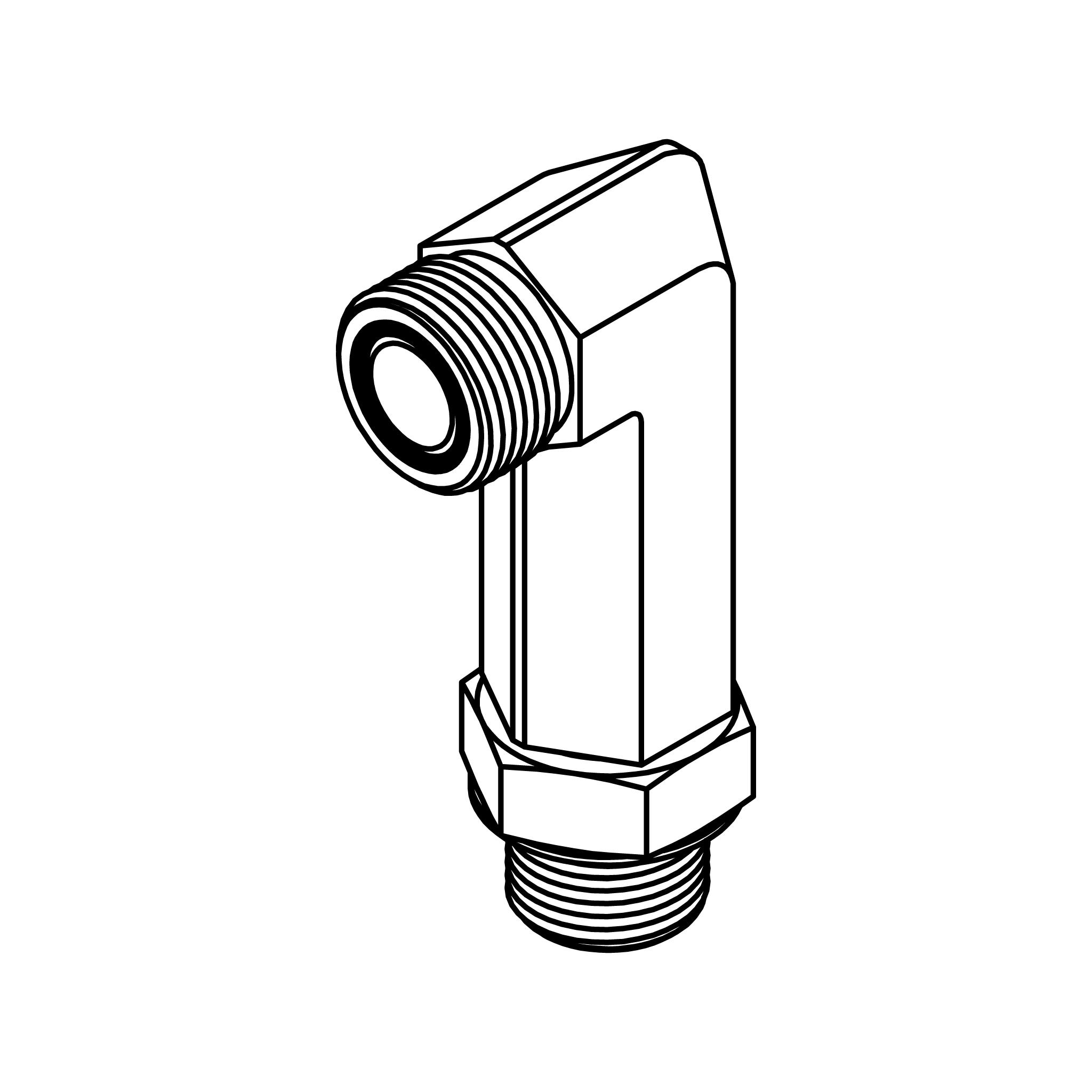 ORFS to O-Ring Elbow 90° - Extra Long