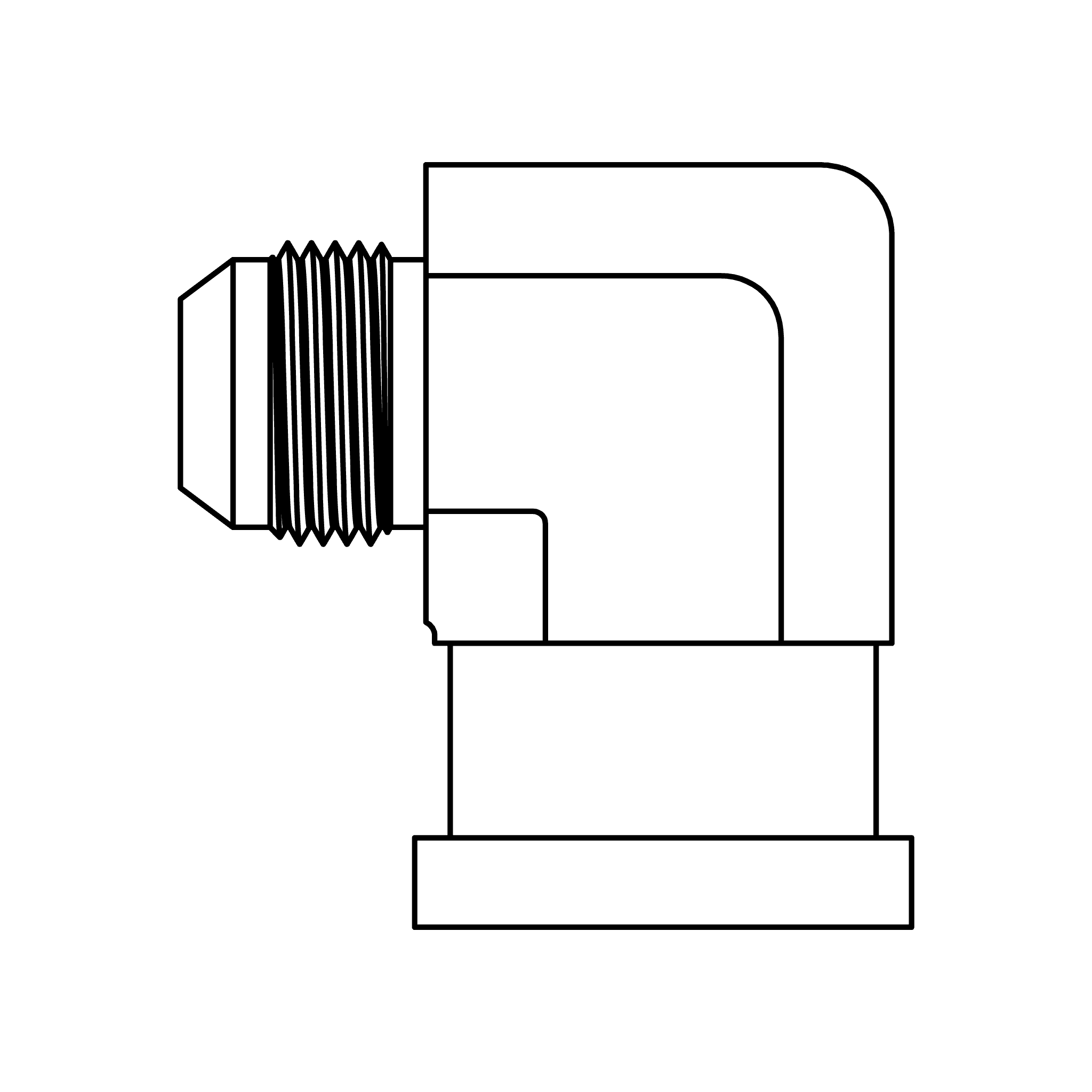 Forged Body Style JIC to Flange Elbow 90°-Code61