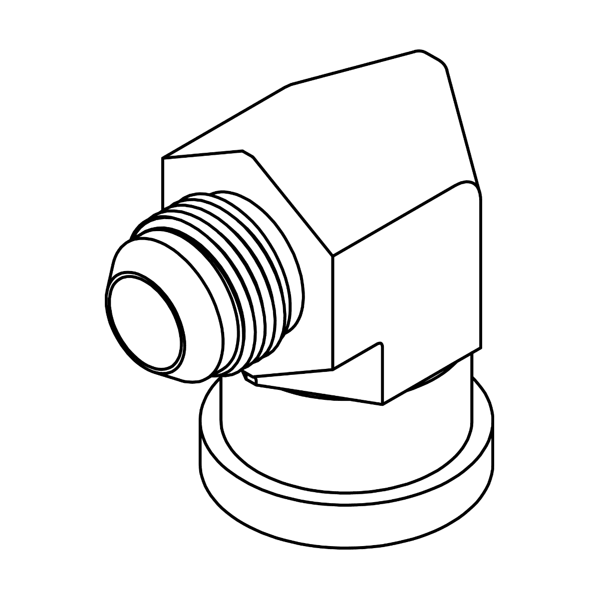 Forged Body Style JIC to Flange Elbow 90°-Code61