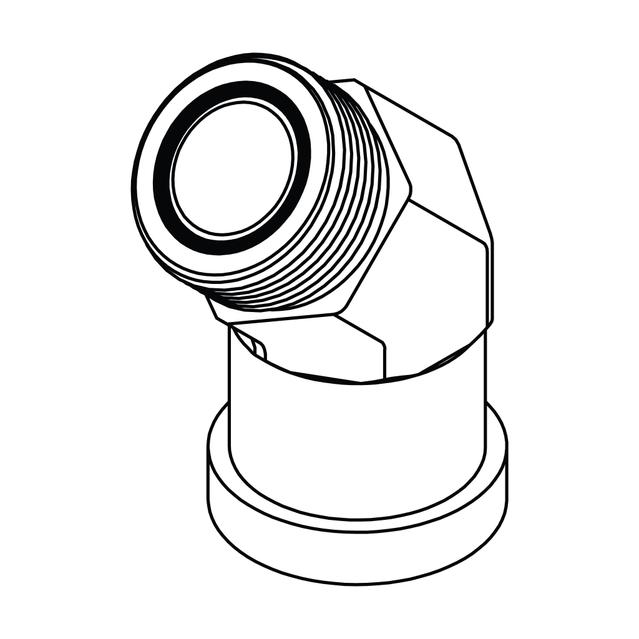 ORFS to Flange - 45°- Code 62