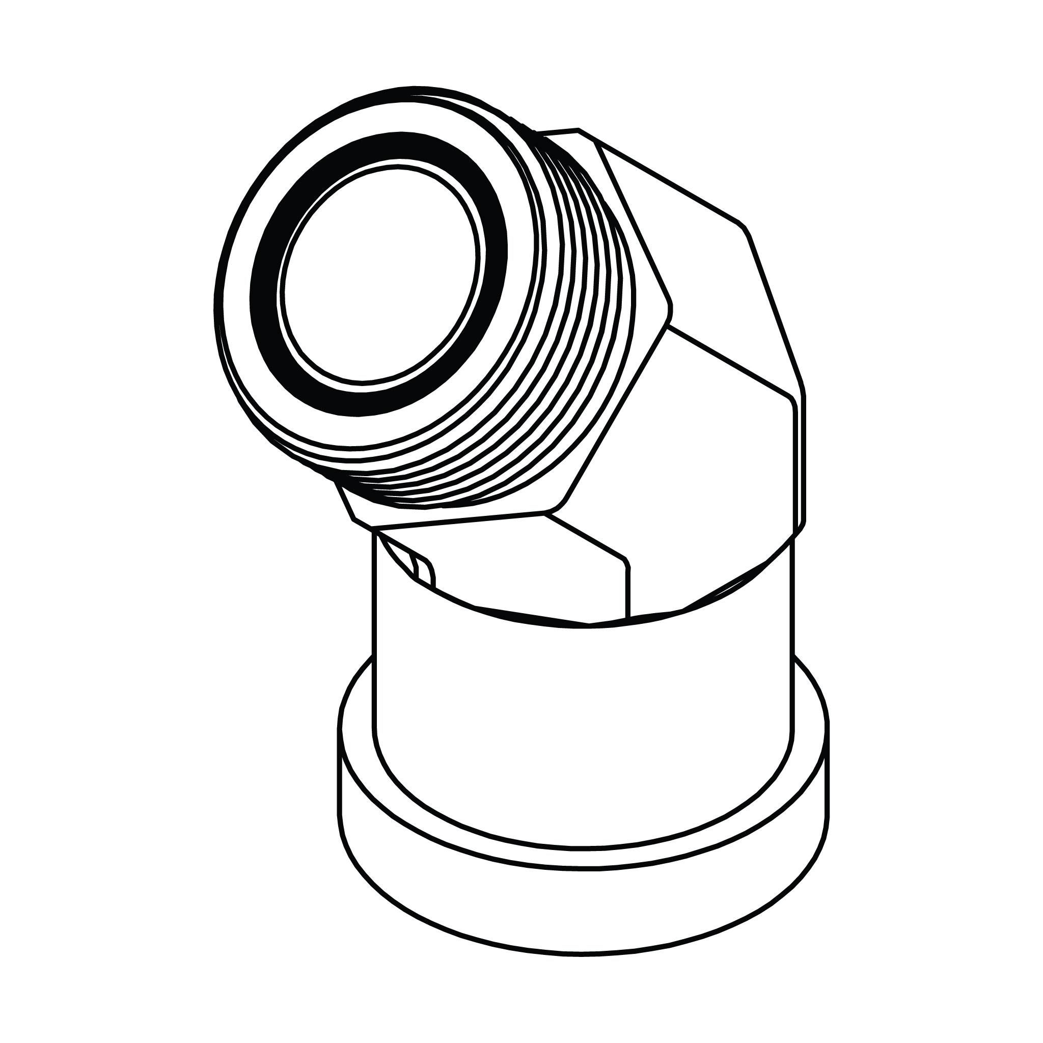 ORFS to Flange - 45°- Code 62