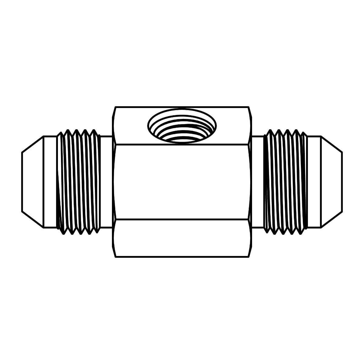 Gauge Port - JIC to JIC with -04 FP Port