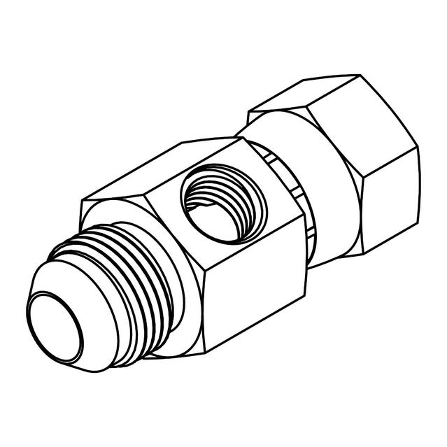 Gauge Port - JIC to JIC Swivel with -04 FP Port