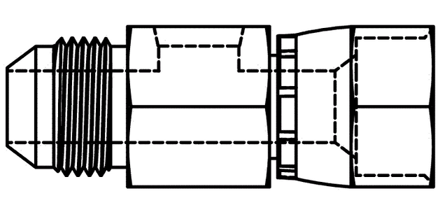 Gauge Port - JIC to JIC Swivel with -04 SAE O-Ring Port