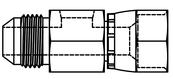 Gauge Port - JIC to JIC Swivel with -04 SAE O-Ring Port