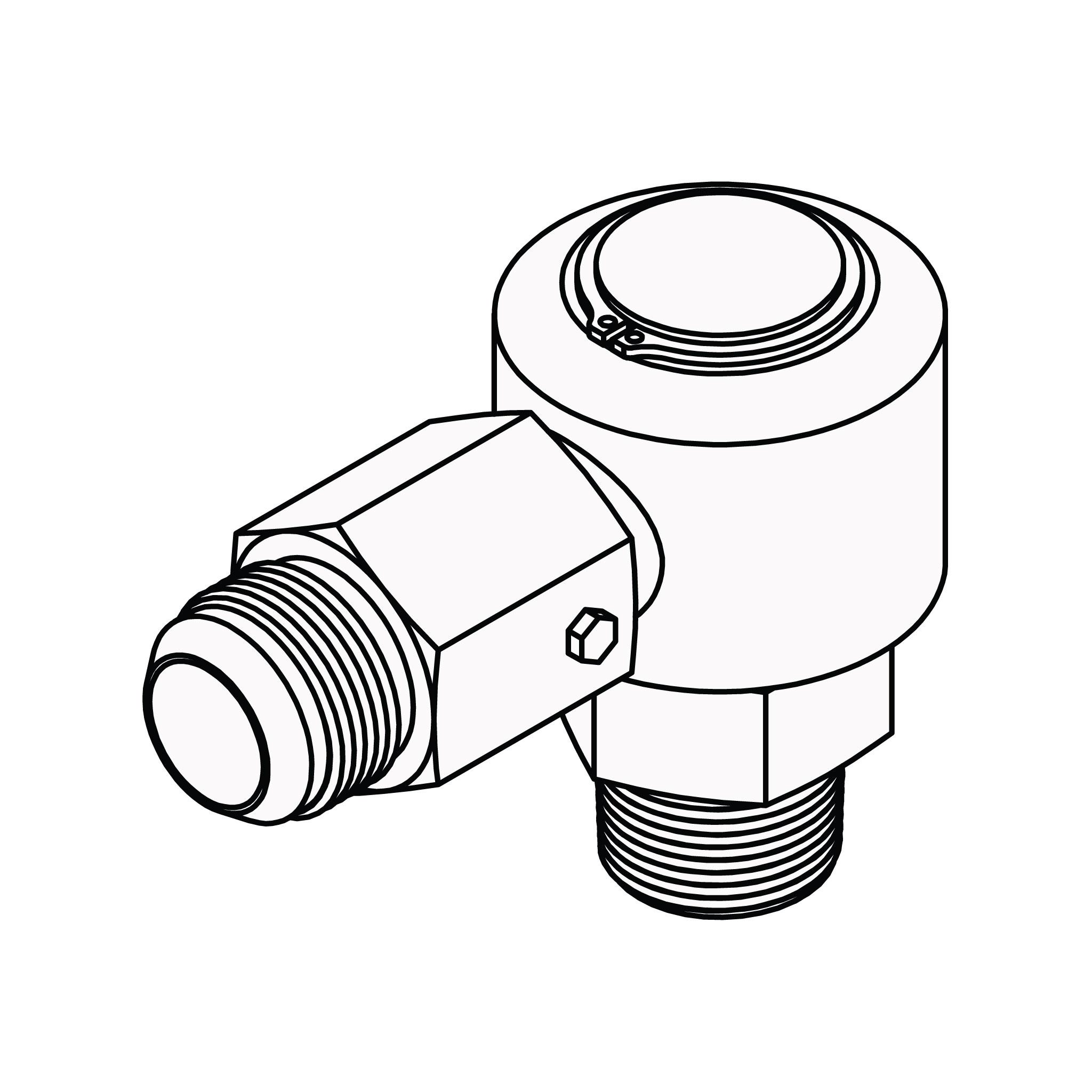 JIC to Pipe Elbow 90° - Dual Plane Swivel
