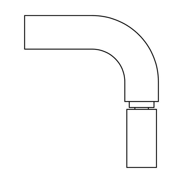 Microbore Hose End - Metric Standpipe 90° Elbow