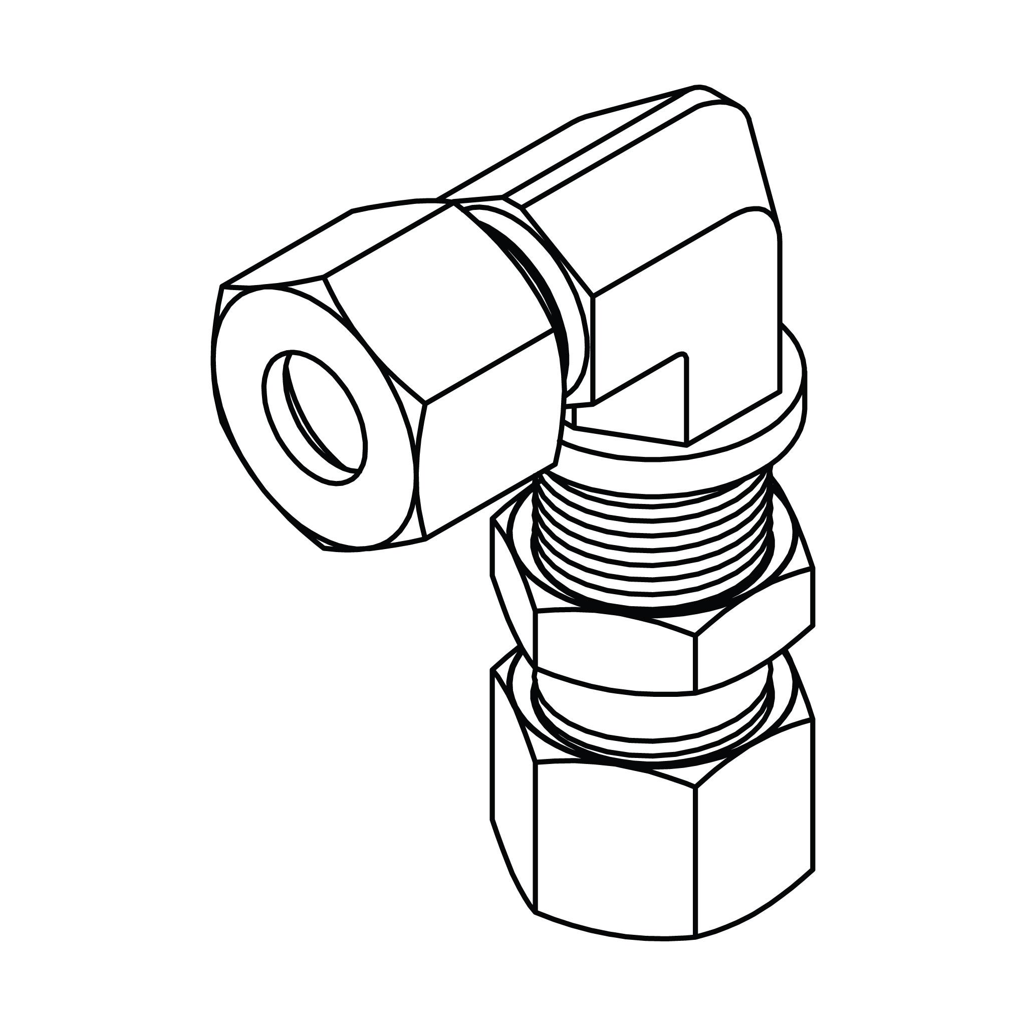 Metric Compression Union Bulkhead Elbow 90°
