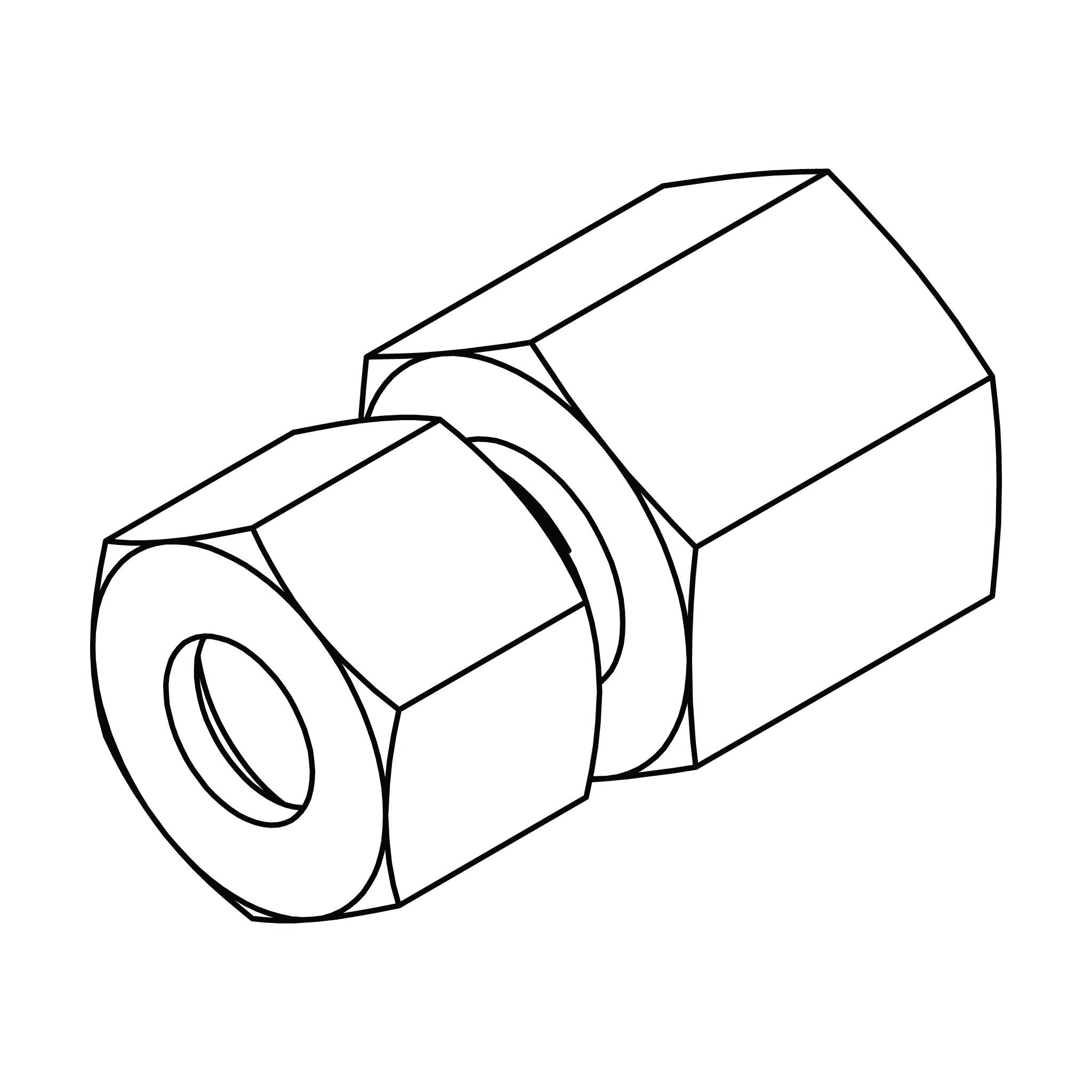 Metric Compression Female Stud Coupling - Metric