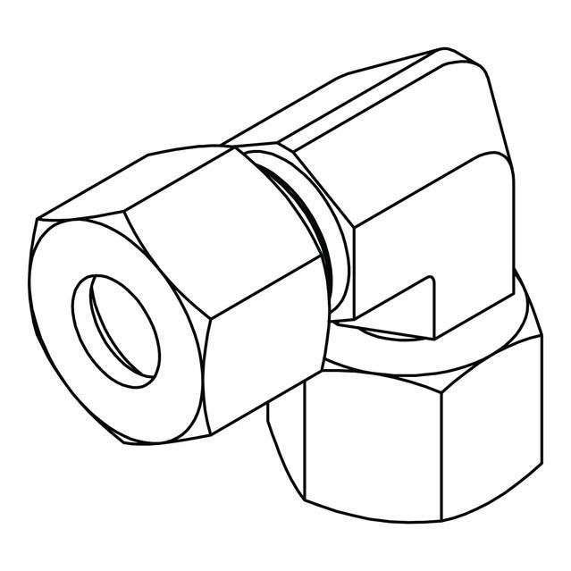 Metric Compression Swivel Elbow 90°