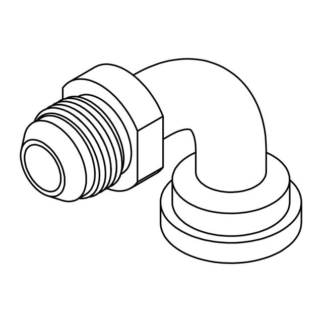 JIC to No Braze Flange Elbow 90º - Code 62