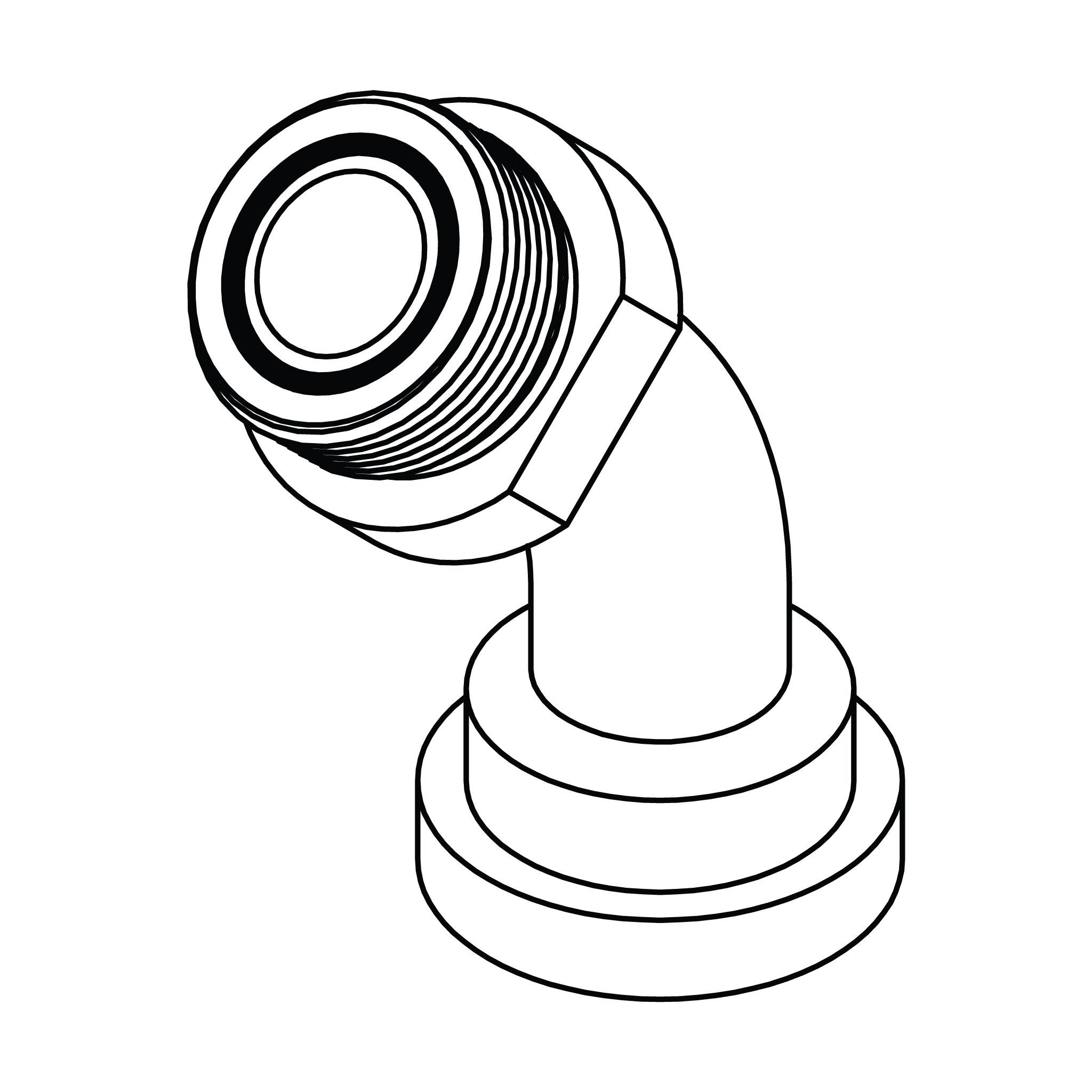 ORFS to No Braze Flange 45° - Code 62