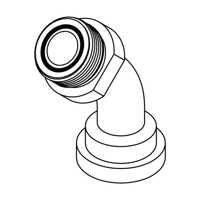 ORFS to No Braze Flange 45° - Code 61