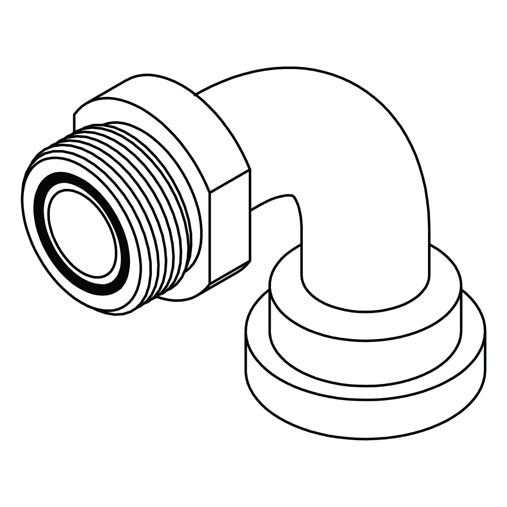 ORFS to No Braze Flange 90° - Code 62