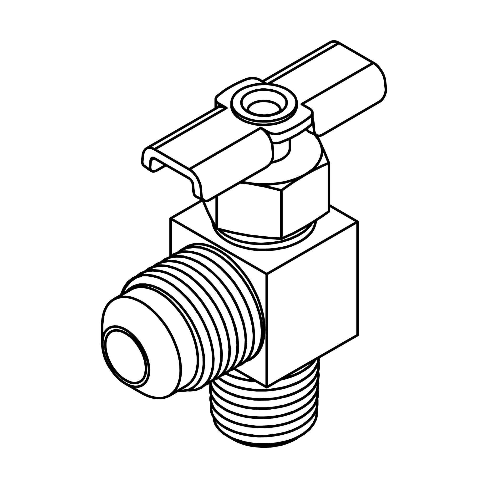 SAE 45° to Pipe Elbow 90°