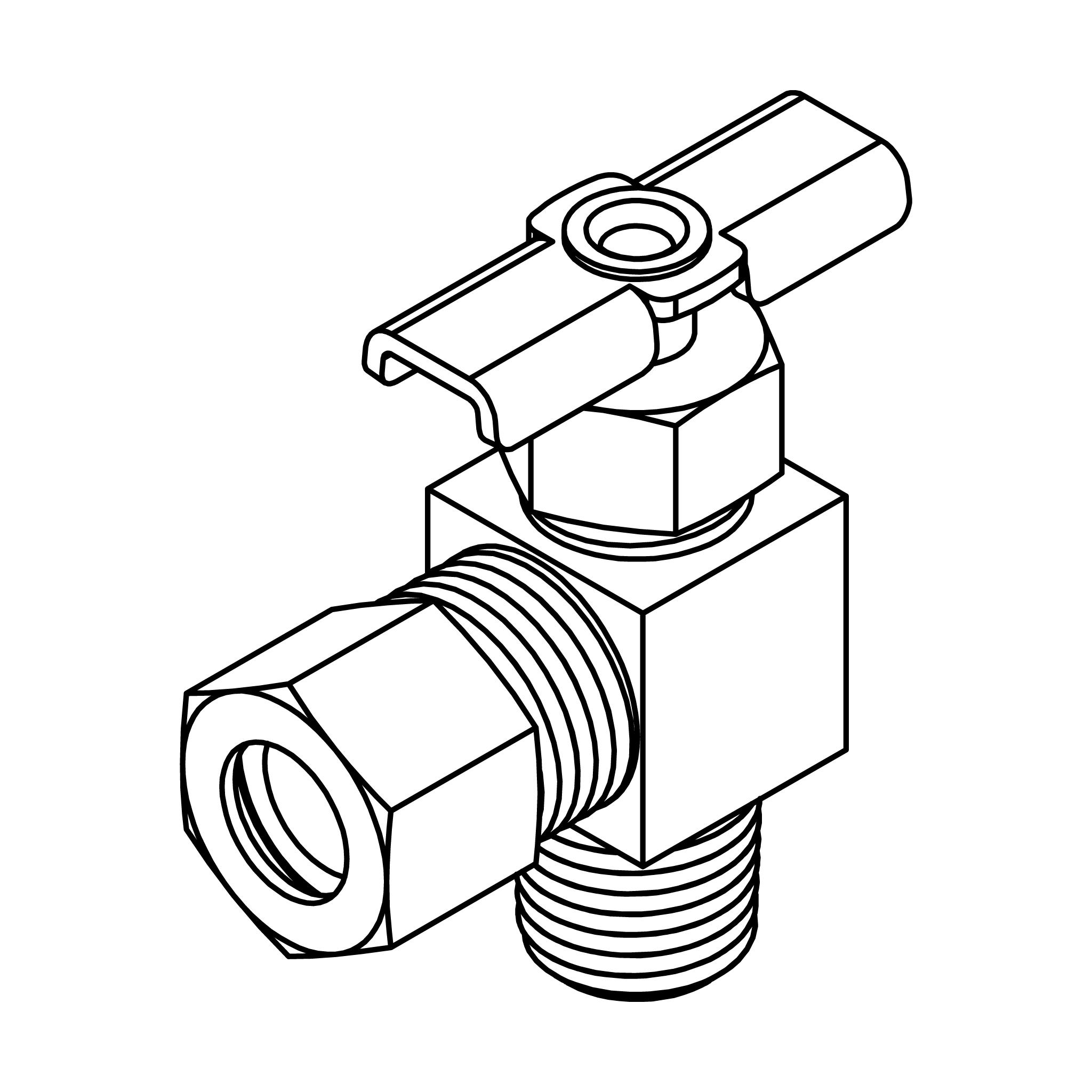 Compression to Pipe Elbow 90°