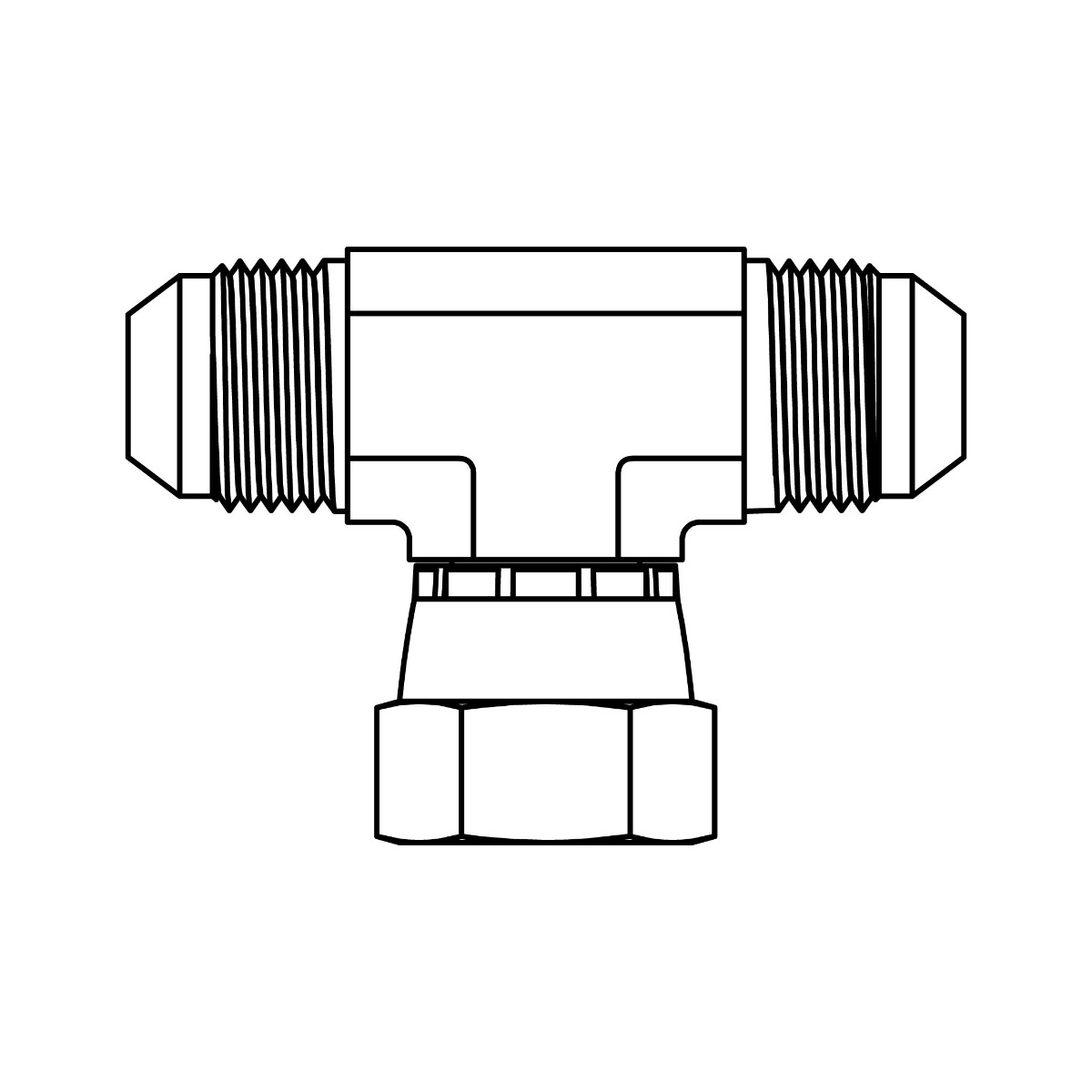 JIC Swivel Branch Tee