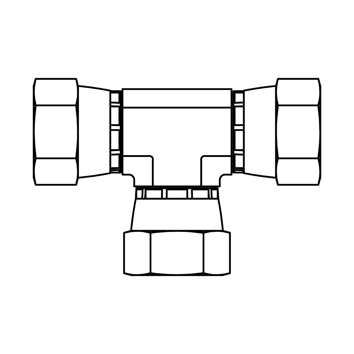 JIC Swivel Union Tee