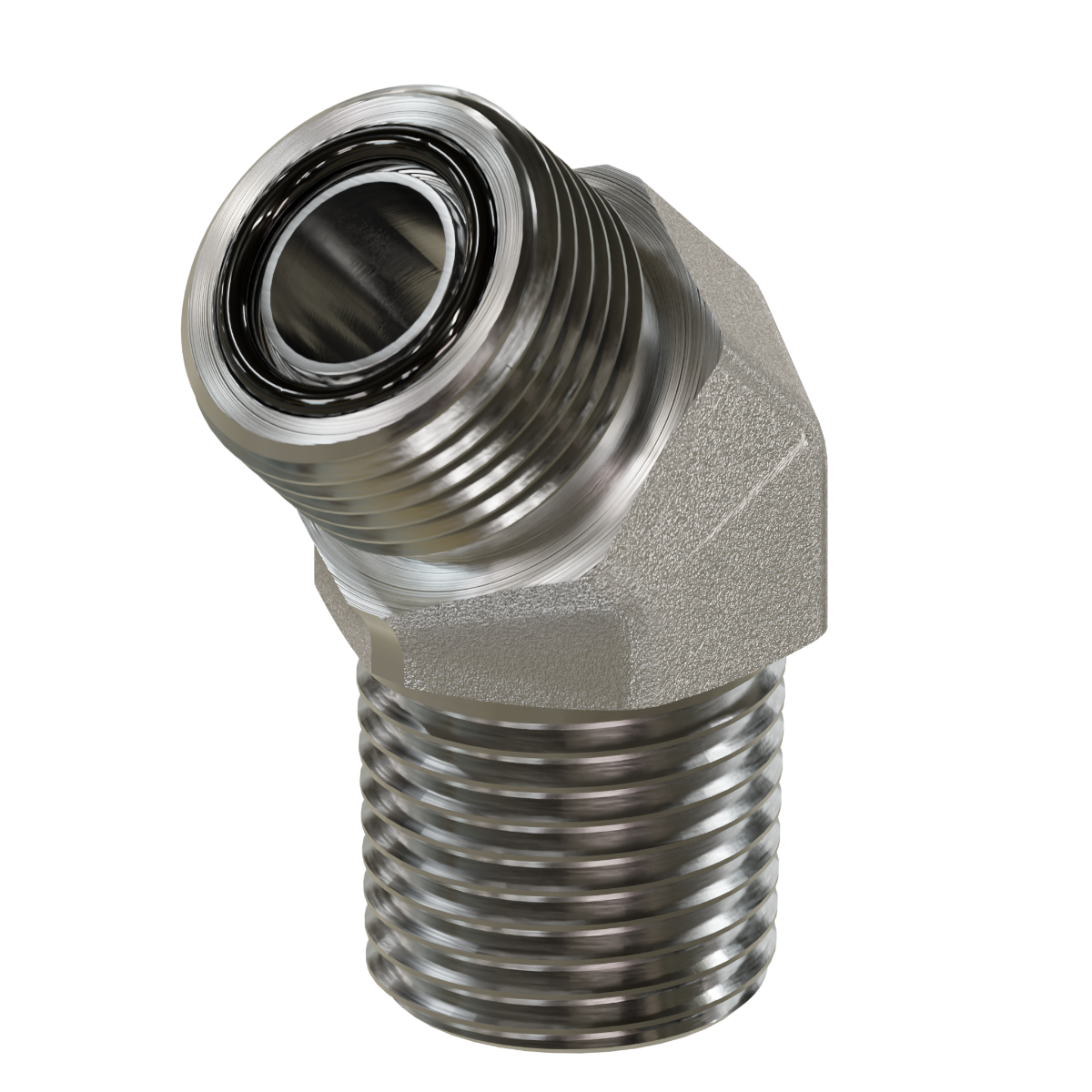 ORFS to Pipe Elbow 45°