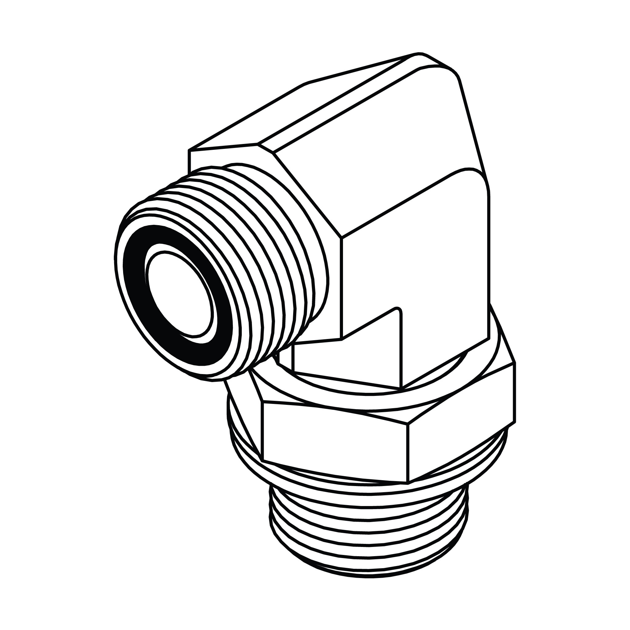 ORFS to BSPP Elbow 90&deg;