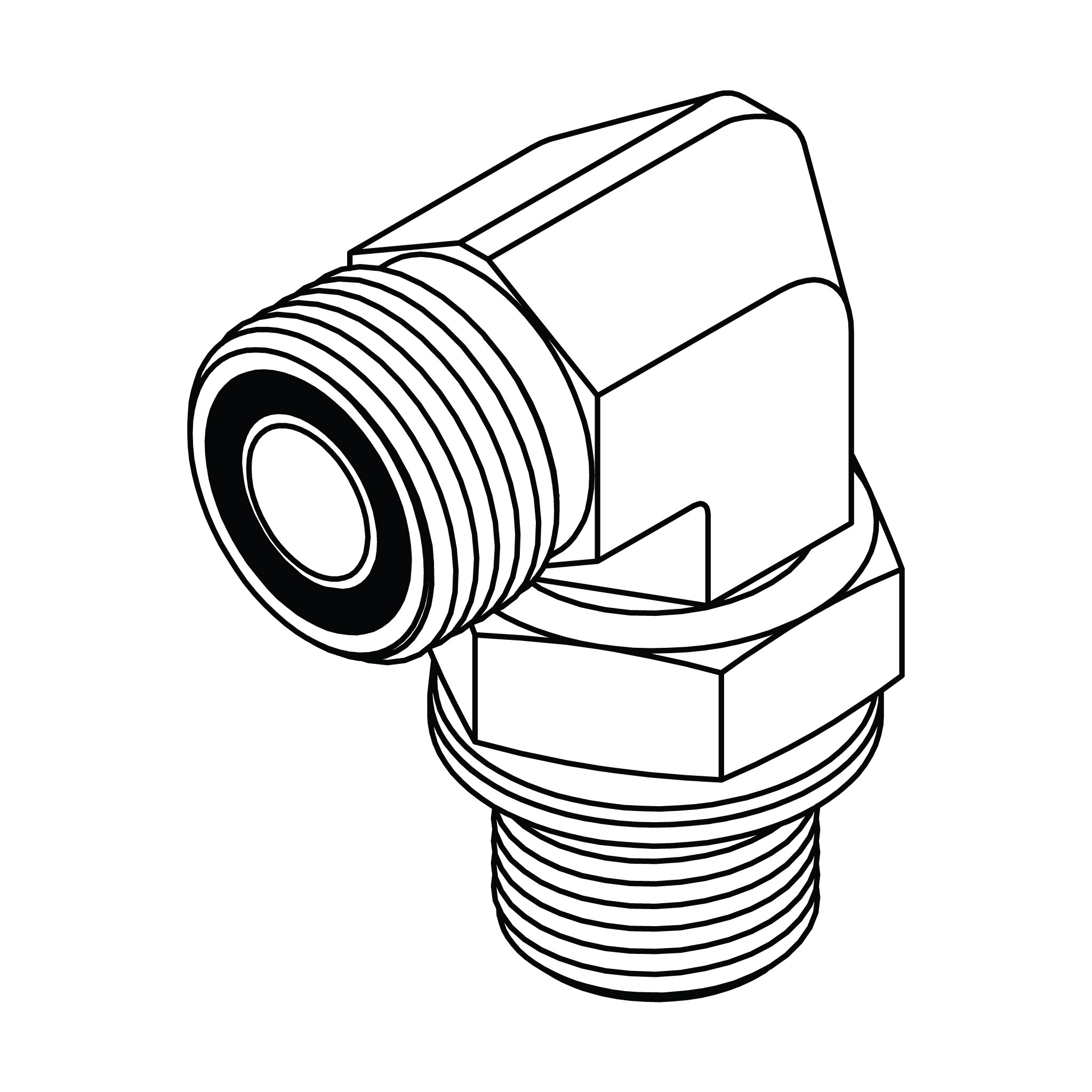 ORFS to Metric Elbow 90°